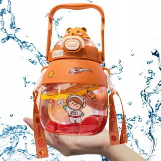 Fľaša Hrnček na fľašu pre deti do škôlky medvedík 950ml